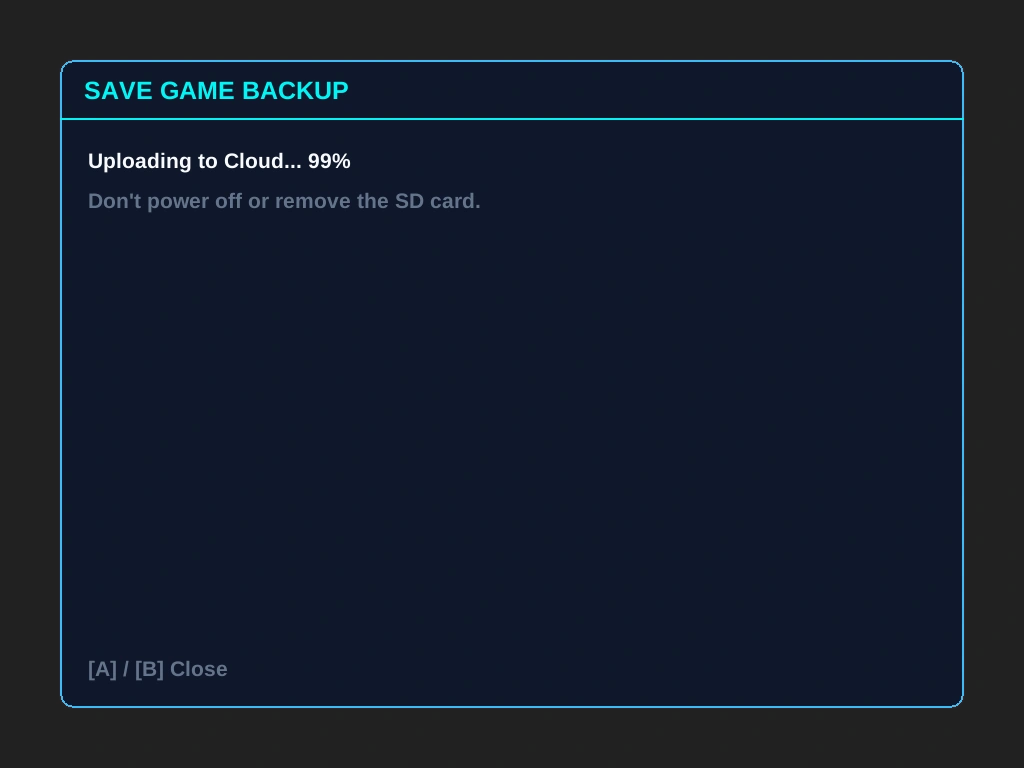 Sao lưu save lên Cloud RetroHub